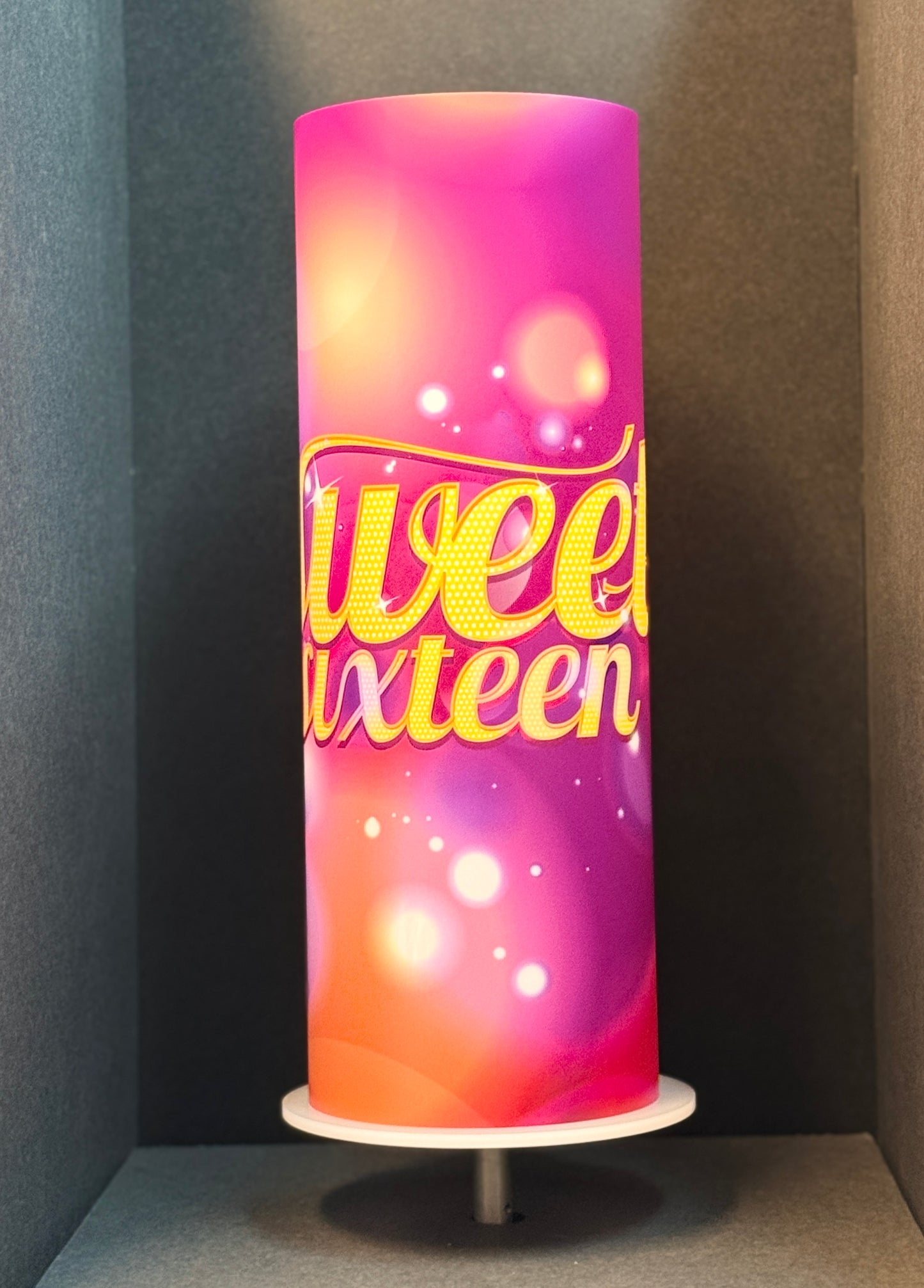 Sweet Sixteen Illuminated iLLUMITUBES Centerpiece