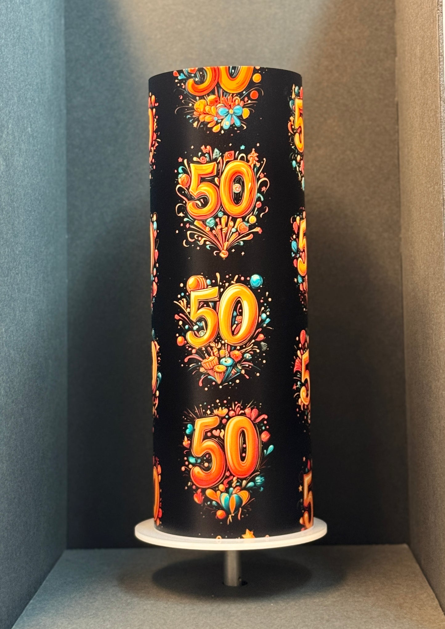 50th Birthday Illuminated iLLUMITUBES Centerpiece