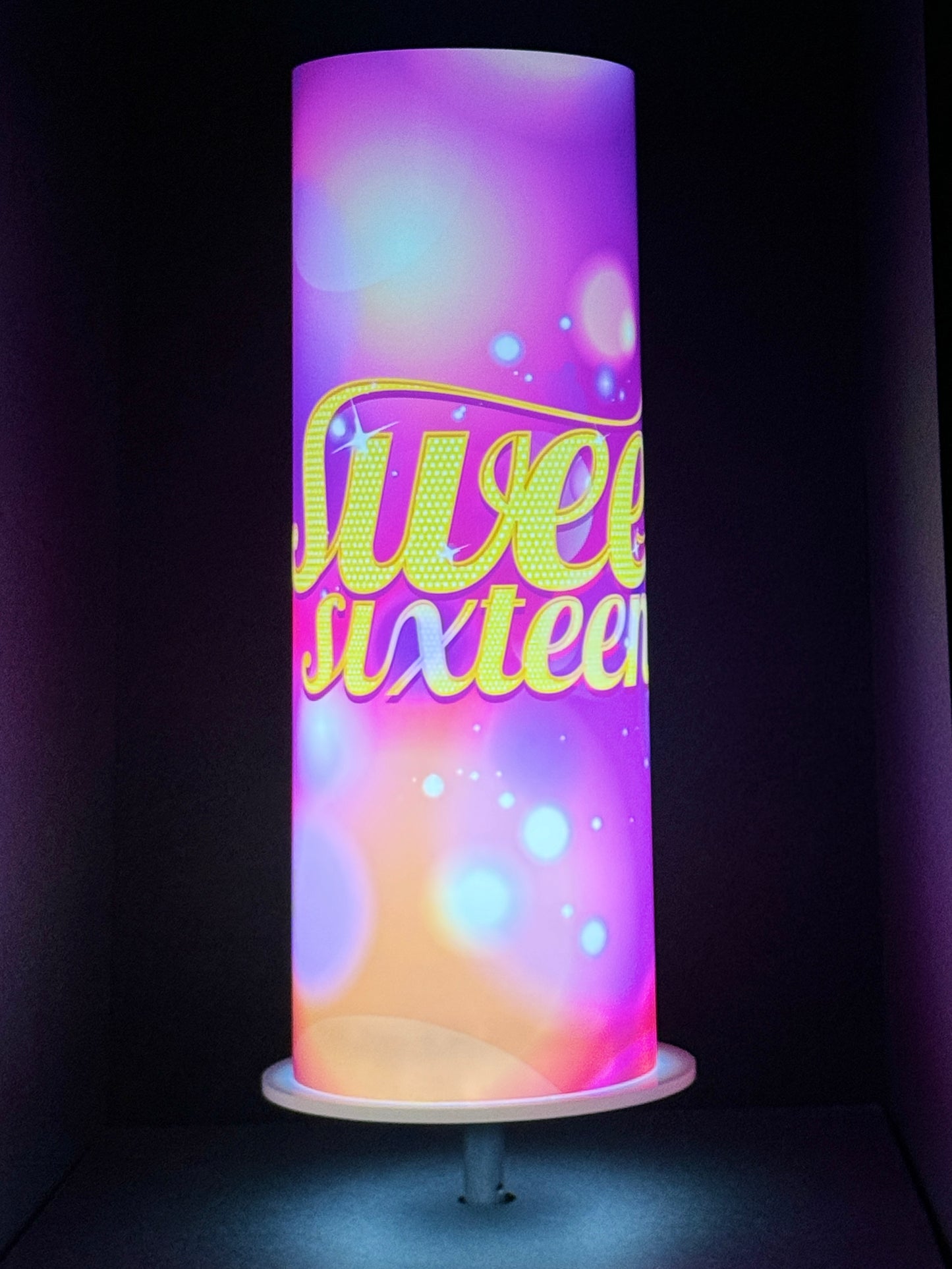 Sweet Sixteen Illuminated iLLUMITUBES Centerpiece