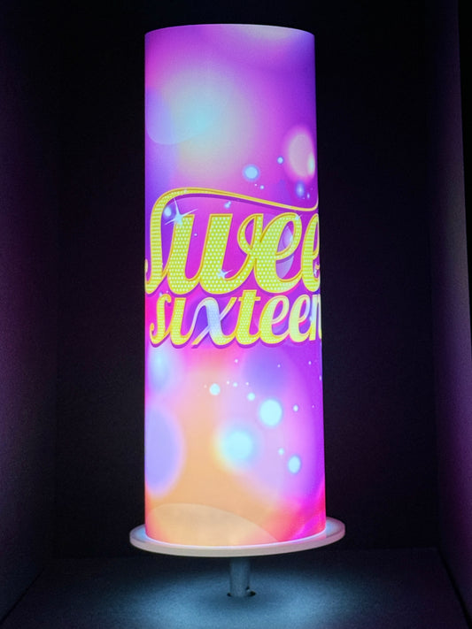 Sweet Sixteen Illuminated iLLUMITUBES Centerpiece